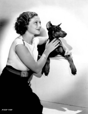 this post is to highlight her lovely pooch, but I adore Sylvia Sidney ...