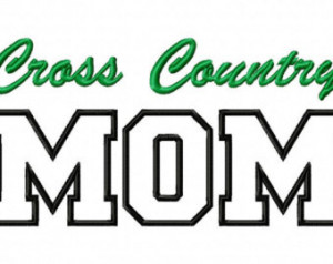 Cross Country Mom Applique Machine Embroidery Design - 3 Sizes ...