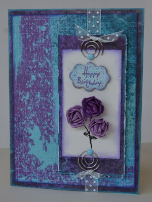 created this card with the Julie Je t'amie papers , QQ chalking ink ...