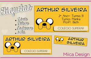 Jake Hora de Aventura Etiqueta Escolar Jake Hora de Aventura Etiqueta