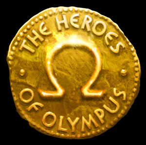 ... Lost Hero . Bronze coin keychains, like the symbol above, were given