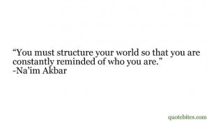 ... your world so that you are constantly reminded of who you are