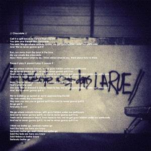 TMN EXCLUSIVE] The 1975 – Chocolate (Song Art + Quote)