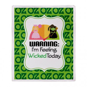 ... Wicked Living Room > Wizard Of Oz Wicked Witch Quote Throw Blanket