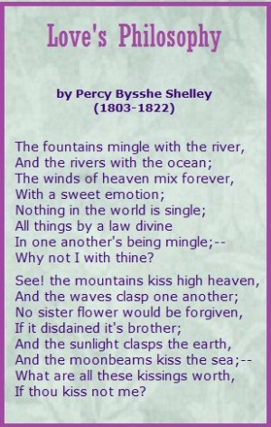 Love's Philosophy...Percy Bysshe Shelley