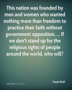 Frank Wolf Faith Quotes