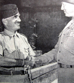 General Patton and entertainer Al Jolson