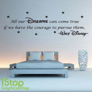Home > QUOTE DESIGNS > DISNEY WALL STICKER QUOTE - KIDS GIRLS BOYS ...