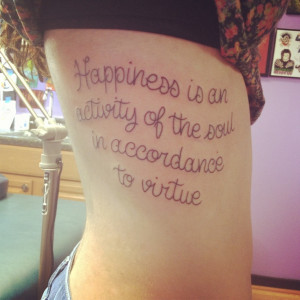 Newest tatto :) from Aristotle's virtue ethics