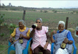 Women having a party and drinking wine.