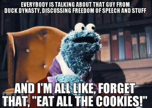 Cookie Monster- Eat all the cookies!