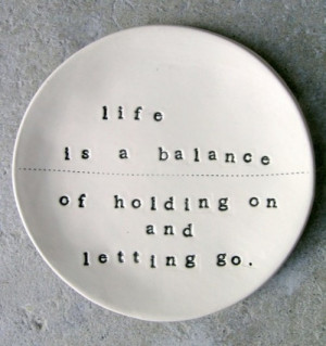 Life is a balance...