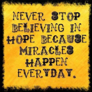 Miracle happen every day