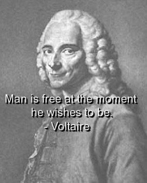Voltaire, quotes, sayings, man, free, wish, inspiration