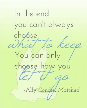 ... Reached Quotes Matched, crossed, reached / matched by ally condie