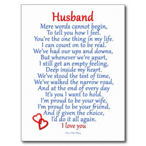 Husband Love Post Cards