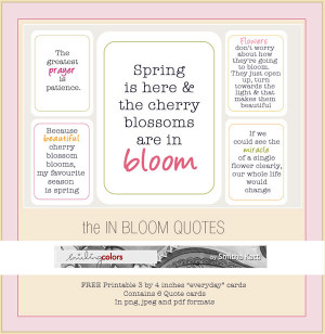Freebie: Printable In Bloom Quote cards…}