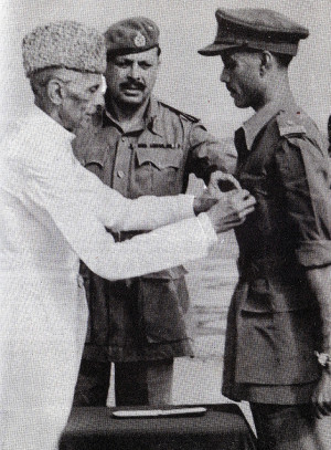Quaid-e-Azam with GOC East Pakistan Ayub Khan in 1948