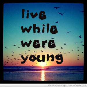 live while were young lyrics