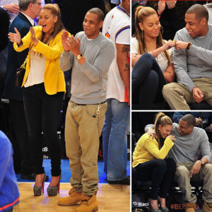 Beyonce and Jay-Z at Knicks Game for Jeremy Lin Pictures