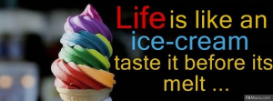 Icecream Quote Profile Facebook Covers