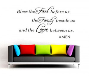 ... Kitchen Decal Prayer Bless Food Before Us Amen Wall Quote Sticker DIY