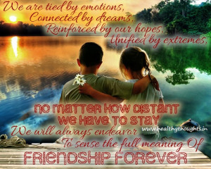 Friendship Quote-Distance Can Never Fade Our Friendship…