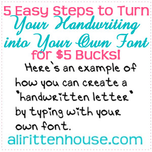 Easy Steps to Turn your Handwriting into a Personal Font – It’s ...