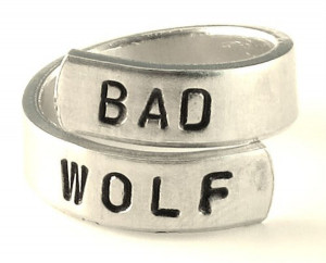 bad wolf, doctor who, raggedyfan, doctor who jewelry, doctor who rings