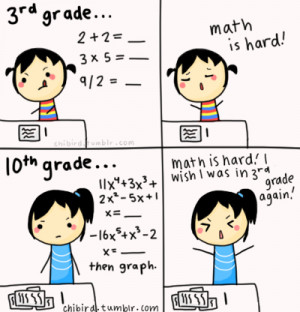 10th grade, 3rd grade, chibird, i hate math, math, true