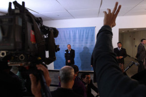 Silvan Shalom Vice Prime Minister of Israel Addresses The Media At The