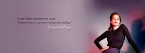 Facebook cover of marion cotillard quote.