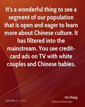 to see a segment of our population that is open and eager to learn ...
