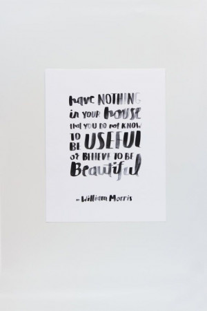 William Morris Quote Print by APairOfPears on Etsy