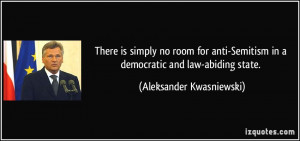 There is simply no room for anti-Semitism in a democratic and law ...