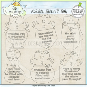 Holiday Sayings 1 Digital Stamp Set by Alice Smith