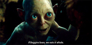 film the hobbit martin freeman films bilbo baggins Gollum movie gifs