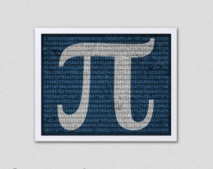 Math Pi Print to 1000 Digits Physics Science Decor Geekery Pi Day ...