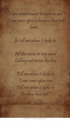 Ed Sheeran - Bloodstream Lyrics 