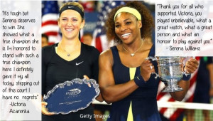 Victoria Azarenka and Serena Williams at the U.S. Open
