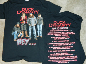 Duck Dynasty T Shirt Commander SI Robertson Family Hey Quotes TV Show ...
