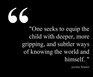 found this quote by Jerome Bruner, a social social constructivism ...