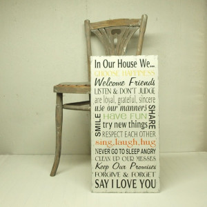 Family Rules Sign. @Amber Simon I likey this one too!!