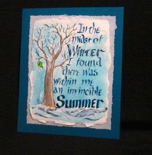 Invincible Summer - Albert Camus Inspirational Quote - Original ...