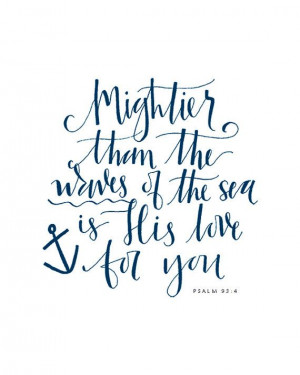 Calligraphy Nautical Bible Verse Print by AMEdetails on Etsy, $10.00