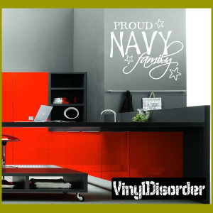 Proud Navy Family Patriotic Vinyl Wall Decal Sticker Mural Quotes ...