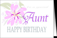 Aunt Birthday Card Fuchsia...