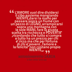 Quotes Picture: l'amore vuol dire dividersi il cibo beeeeeepieme ...