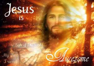 Beautiful Jesus Face Picture With Inspired Quotes And Sun Shining