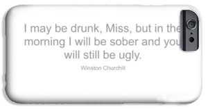 Famous Quotes iPhone 6 Cases - Winston Churchill Quote iPhone 6 Case ...